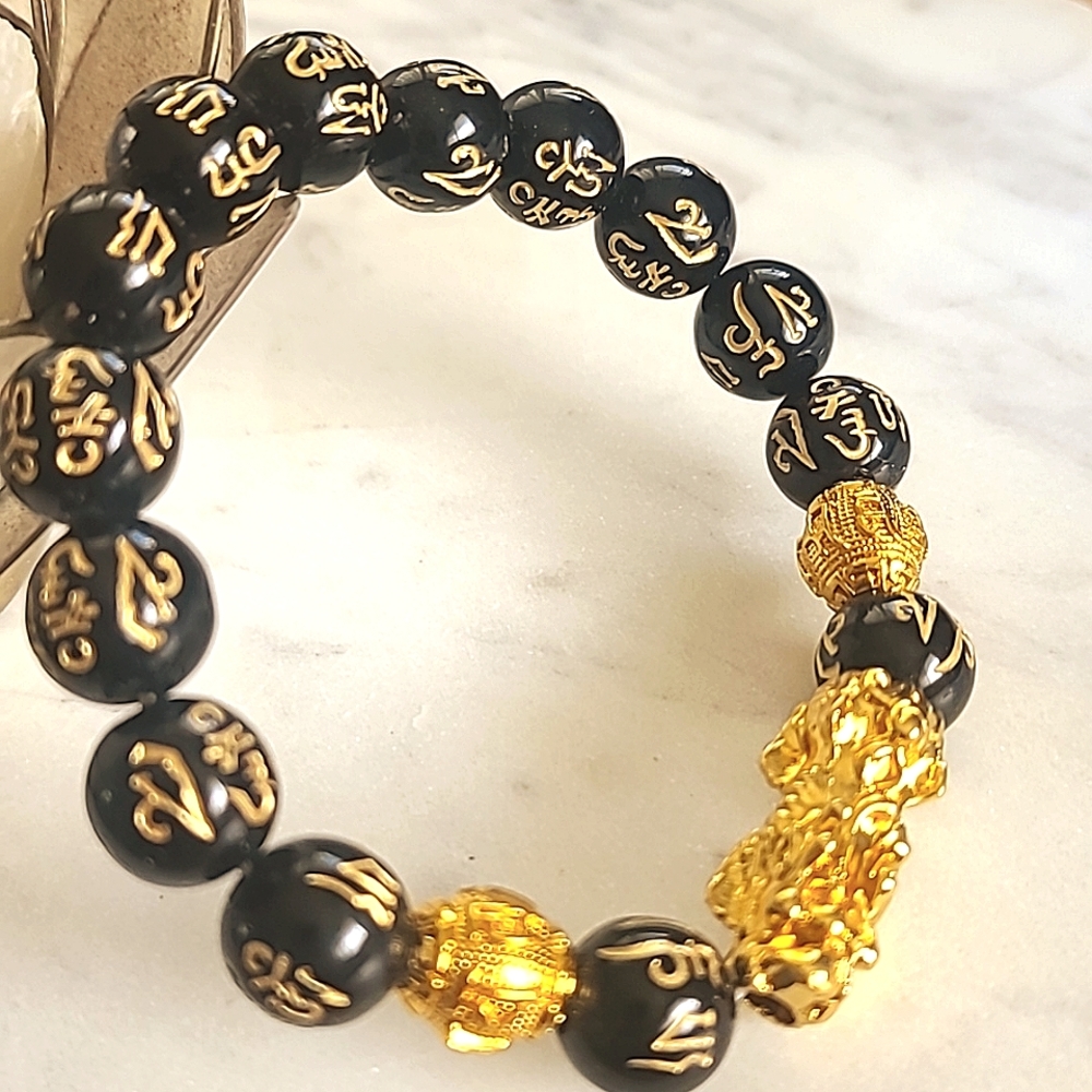 Bundle ANY(4) bracelets for $20+FREE SHIP Black Obsidian Bead Bracelet